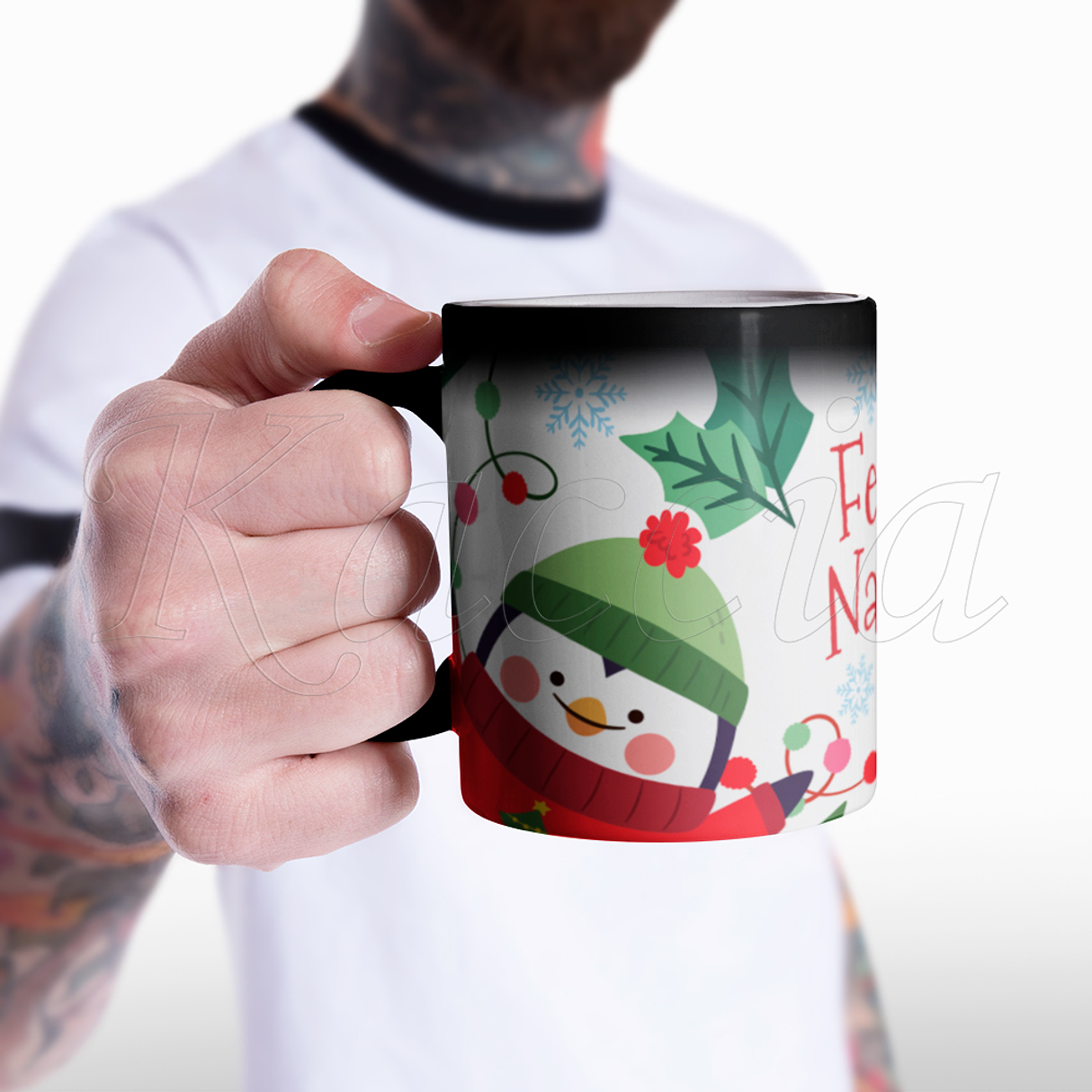 Caneca Natal Rena e Pinguim 5