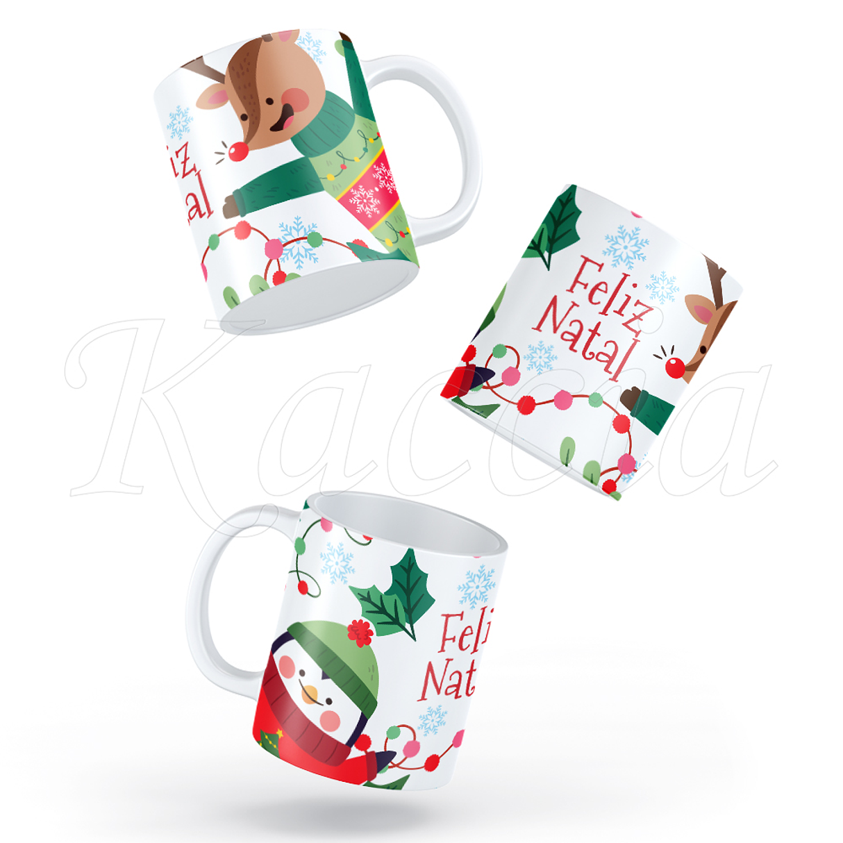 Caneca Natal Rena e Pinguim 4
