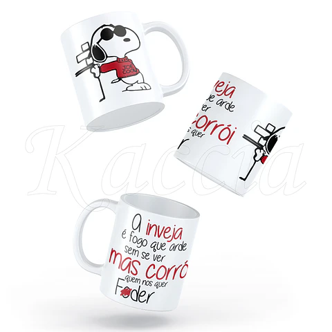 Caneca Inveja Snoopy