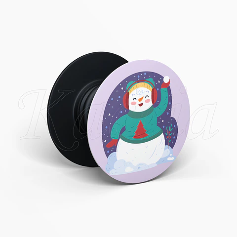 Pop Socket Boneco de Neve I