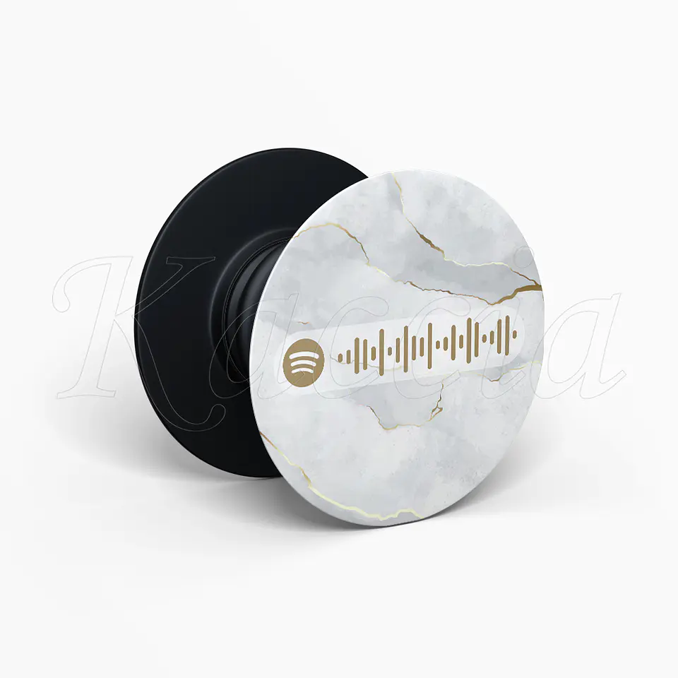 Pop Socket Personalizado Spotify Mármore Branco 2