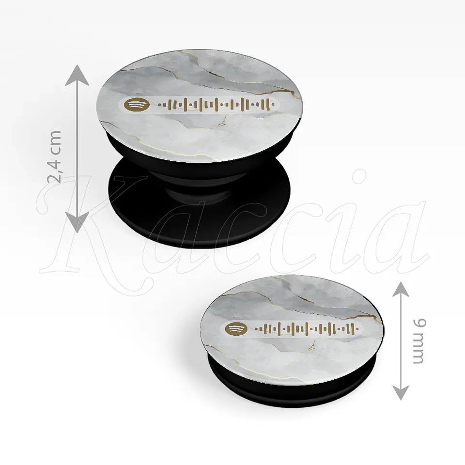 Pop Socket Personalizado Spotify Mármore Branco 6
