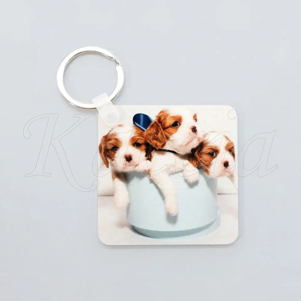 Porta-chaves Personalizado Quadrado com Foto Dupla 4