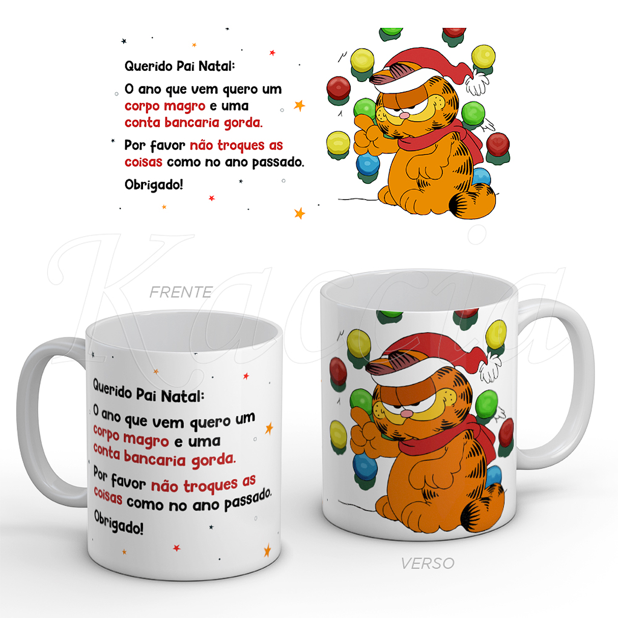 Caneca Garfield Natalicio 1