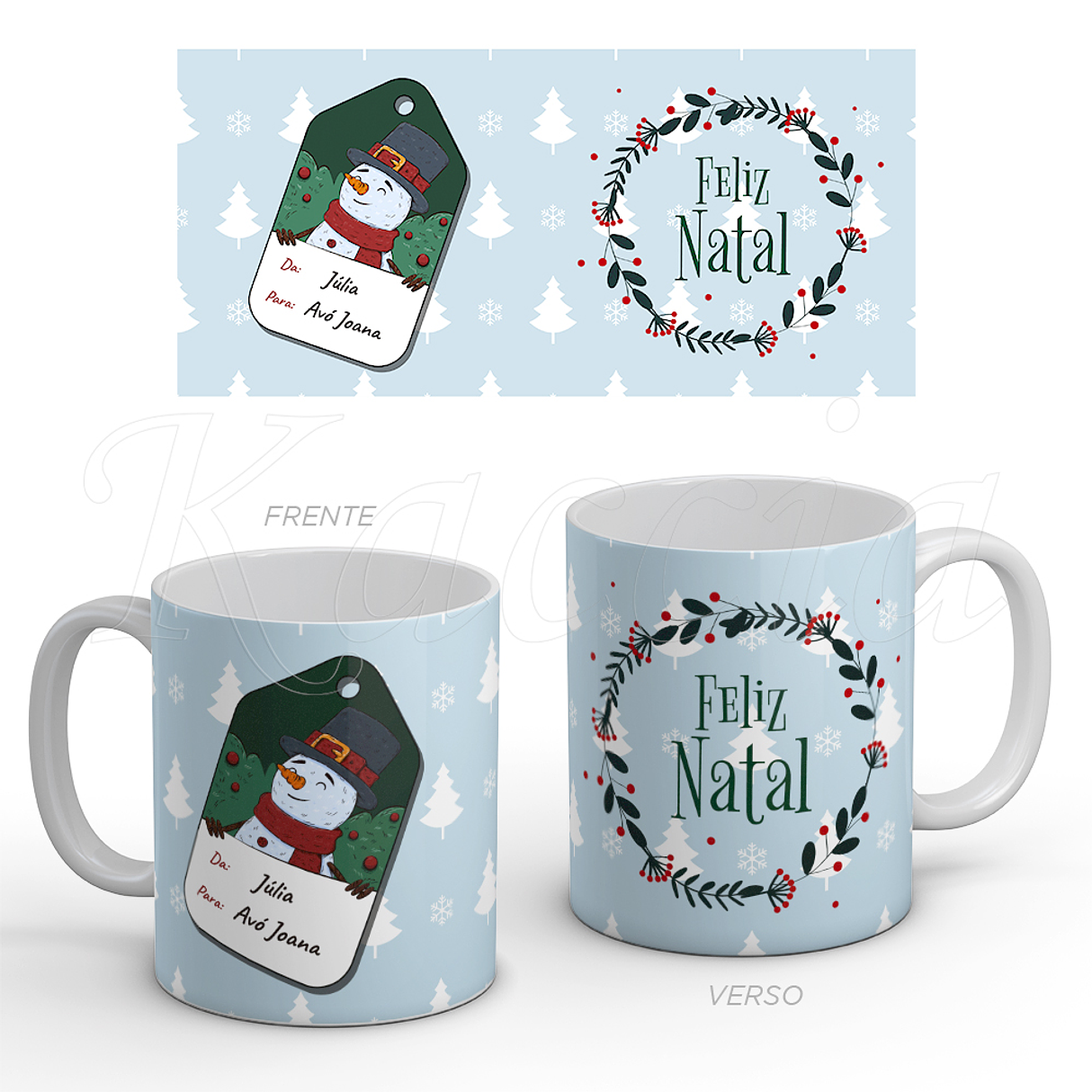 Caneca Personalizada Feliz Natal Presente 1