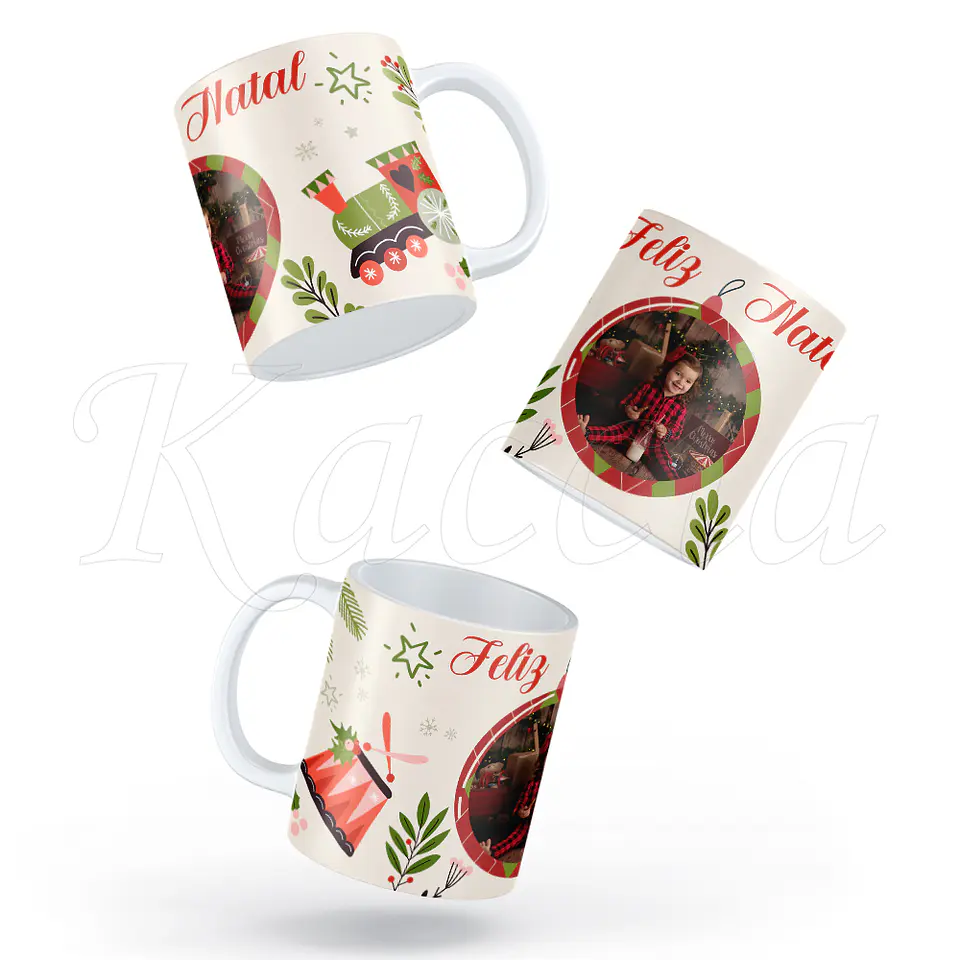 Caneca Personalizada Feliz Natal com Foto 6