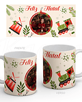 Caneca Personalizável Feliz Natal com Foto