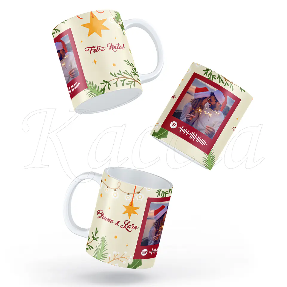 Caneca Personalizada Spotify Feliz Natal 2