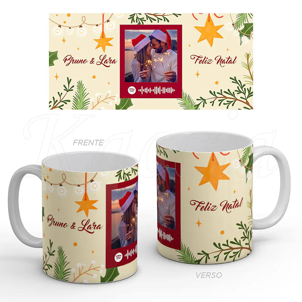Caneca Personalizada Spotify Feliz Natal 1