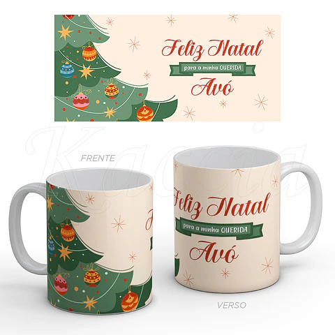 Caneca Personalizada Feliz Natal Família