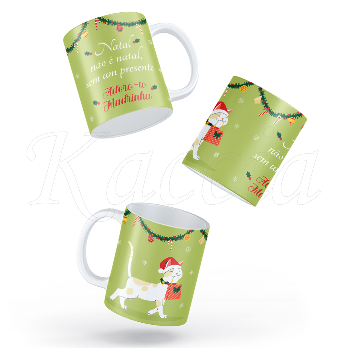 Caneca Personalizada Natal Gatinho 4