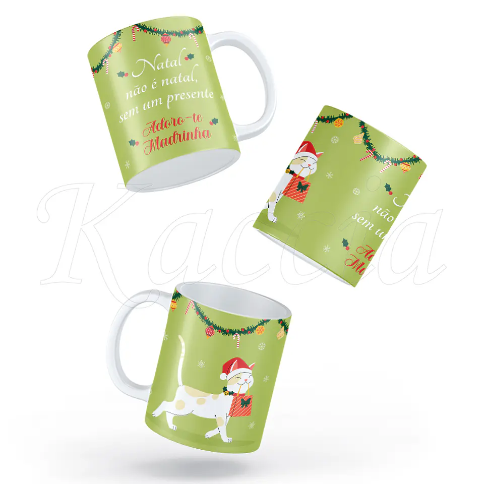 Caneca Personalizada Natal Gatinho 4