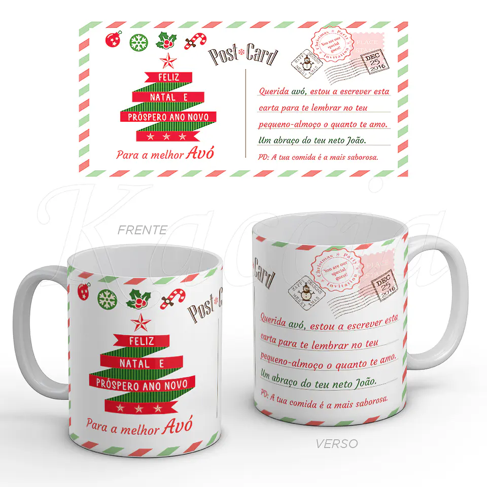 Caneca Personalizada Post Card Natal 1