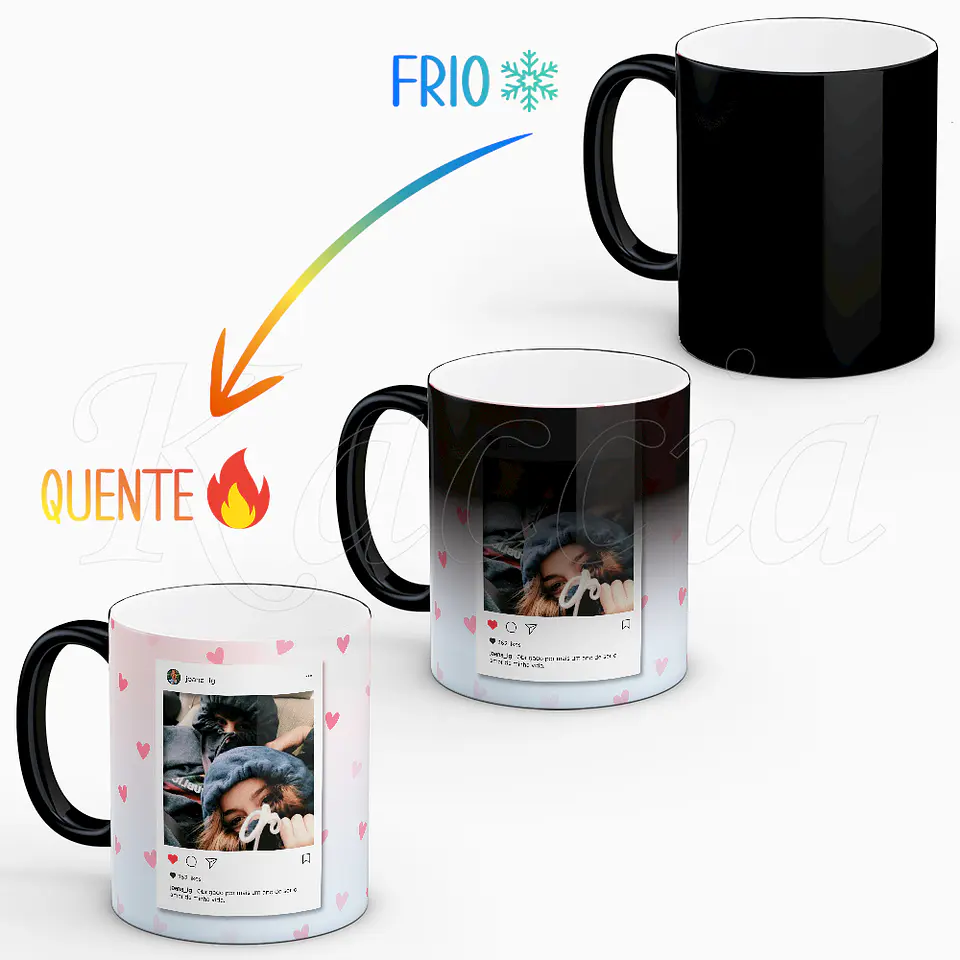 Caneca Personalizada Instagram Hearts 4