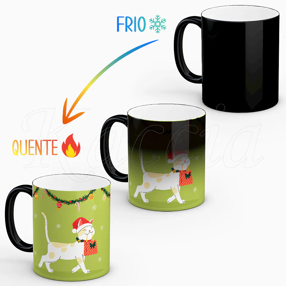 Caneca Personalizada Natal Gatinho 2