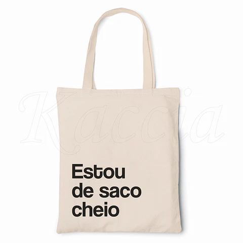 Saco Tote Bag Saco Cheio