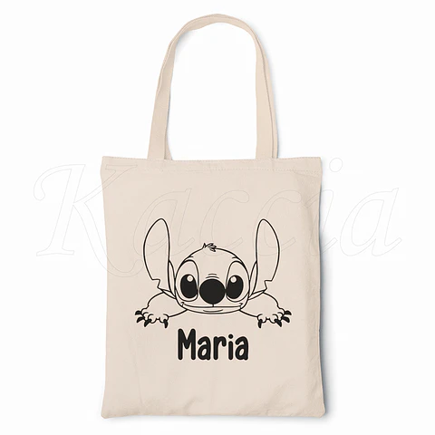 Saco Tote Bag Personalizado Stitch Nomes