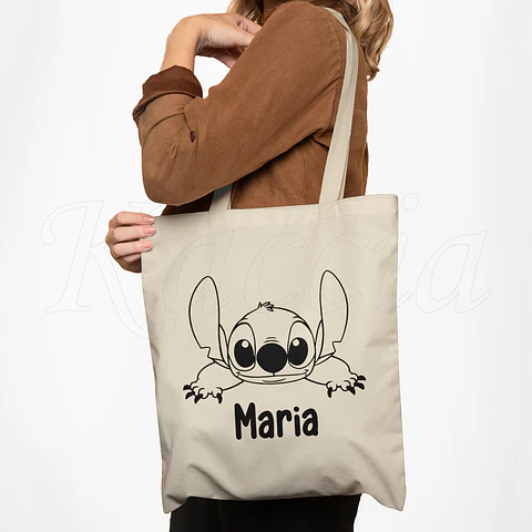 Saco Tote Bag Personalizado Stitch Nomes