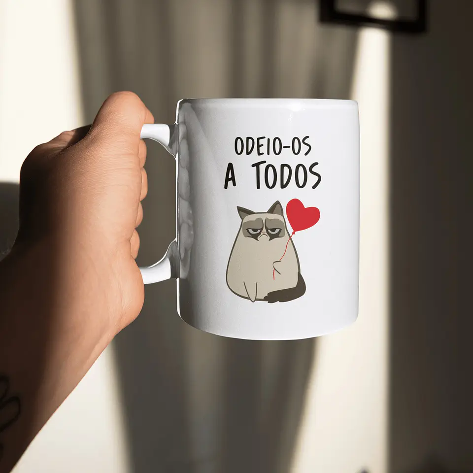 Caneca Odeio-os a Todos Grumpy Cat 4