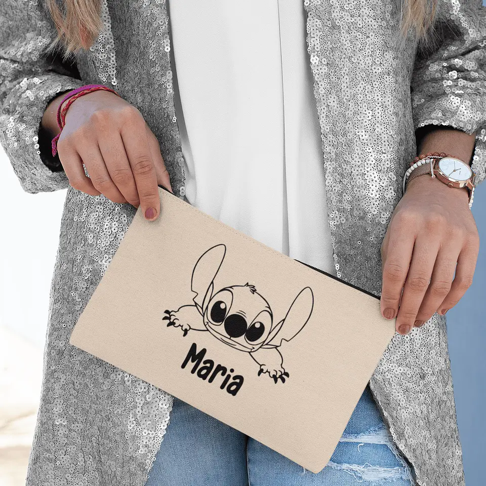 Nécessaire / Estojo Personalizado Stitch Nomes 3