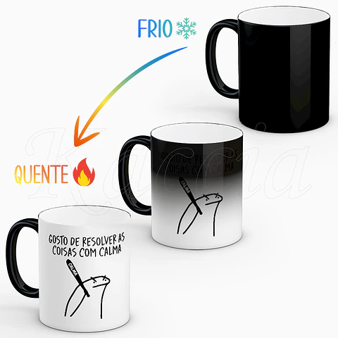 Caneca Resolver as coisas com Calma Flork