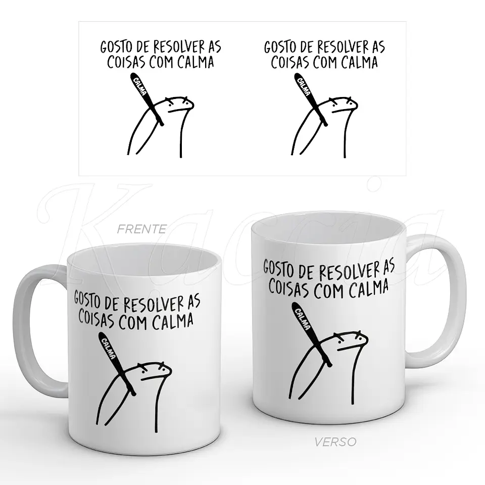 Caneca Resolver as coisas com Calma Flork 1