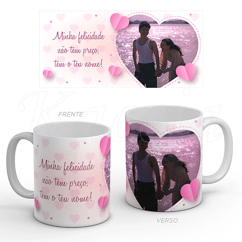 Caneca Personalizada Amor com Foto e Frase
