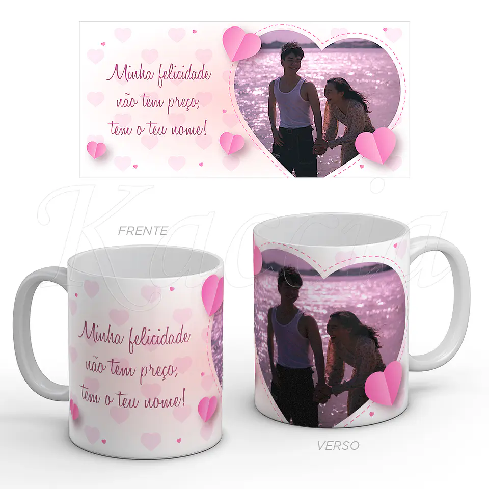 Caneca Personalizada Amor com Foto e Frase 1