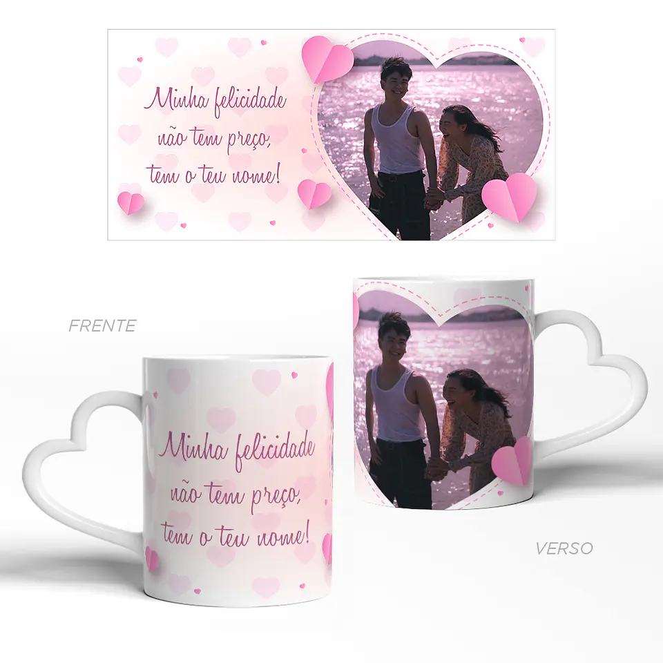 Caneca Personalizada Amor com Foto e Frase 3