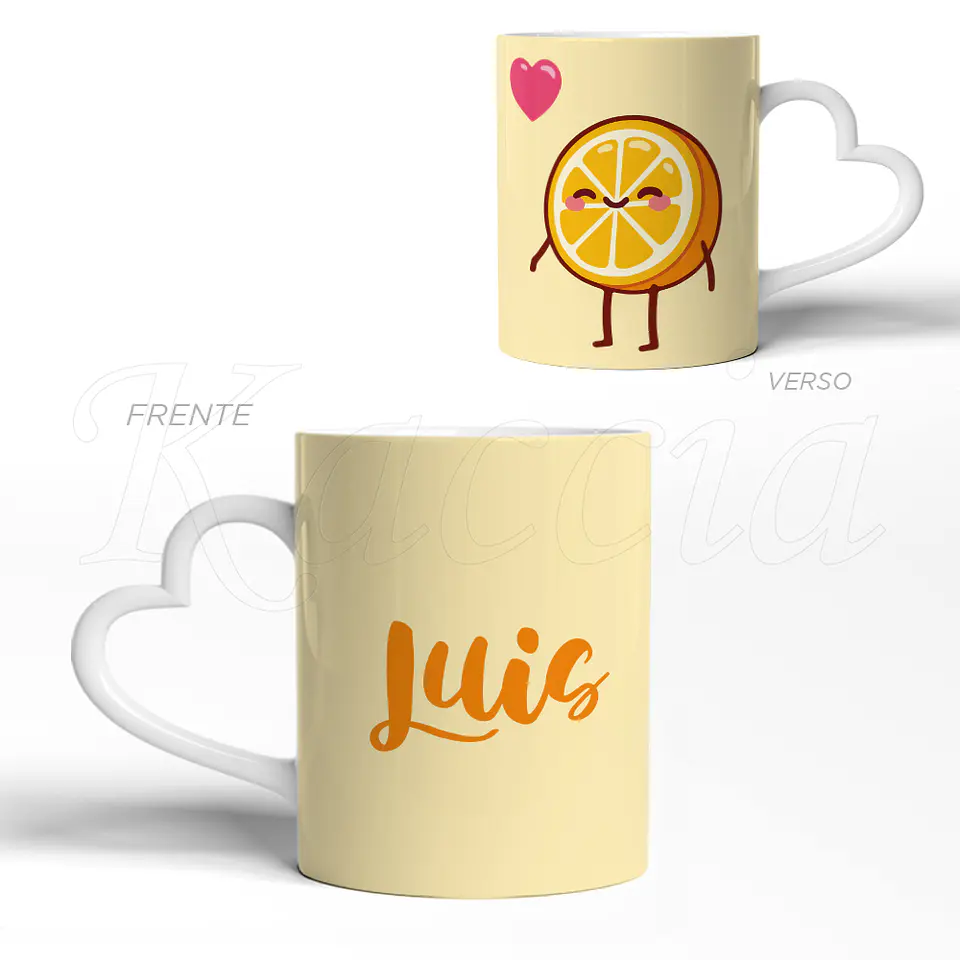Conjunto de Canecas Personalizadas Meia Laranja 4