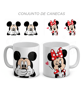 Conjunto de Canecas Mickey & Minnie