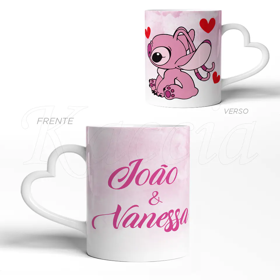 Conjunto de Canecas Personalizadas Stitch & Ángel 3