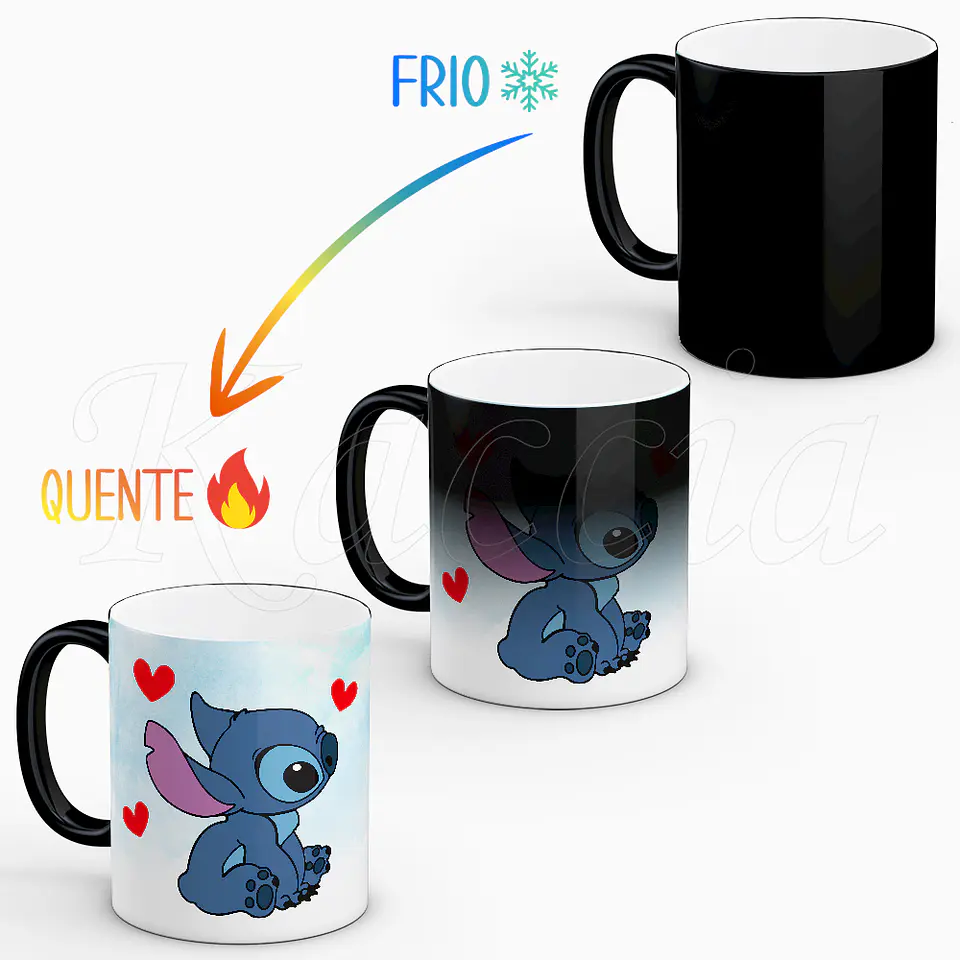 Conjunto de Canecas Personalizadas Stitch & Ángel 2