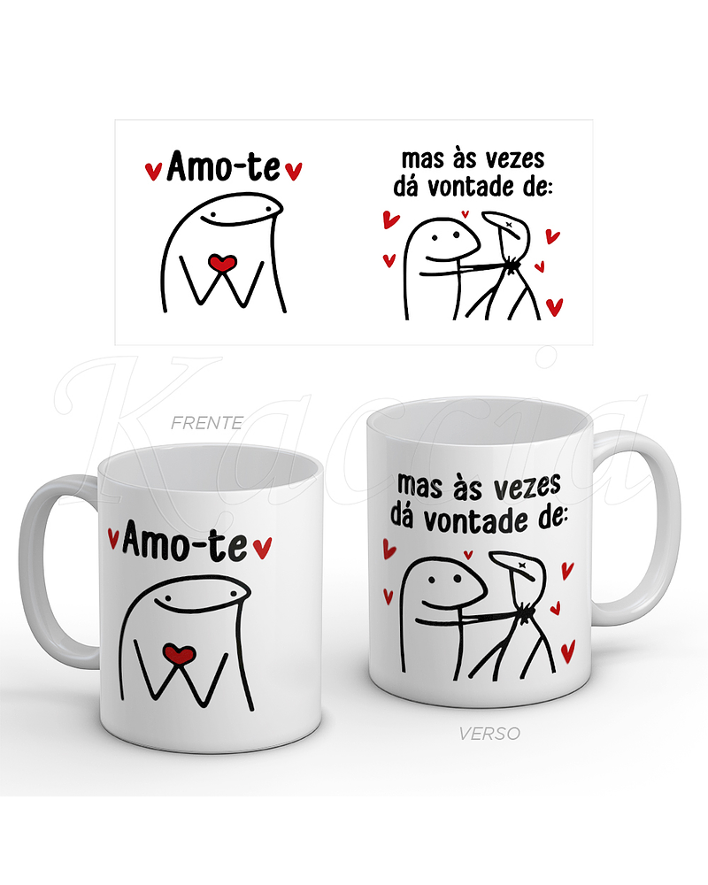 Caneca Amo-te, mas... Flork