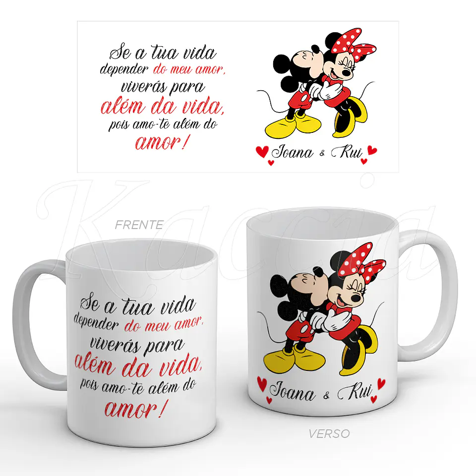 Caneca Personalizada Amo-te Além do Amor Mickey 1