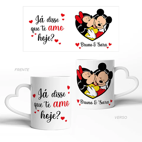 Caneca Personalizada Já disse que te Amo? Mickey