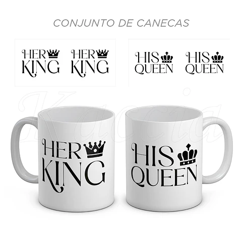 Conjunto de Canecas King & Queen