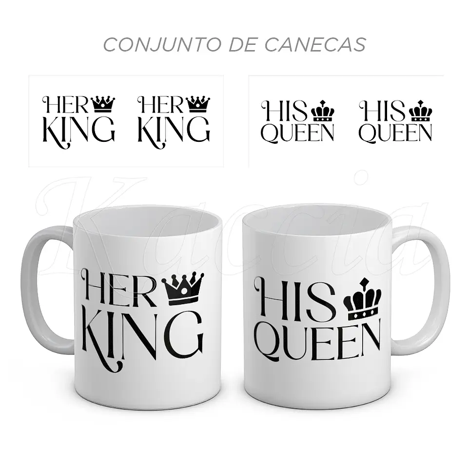 Conjunto de Canecas King & Queen 1