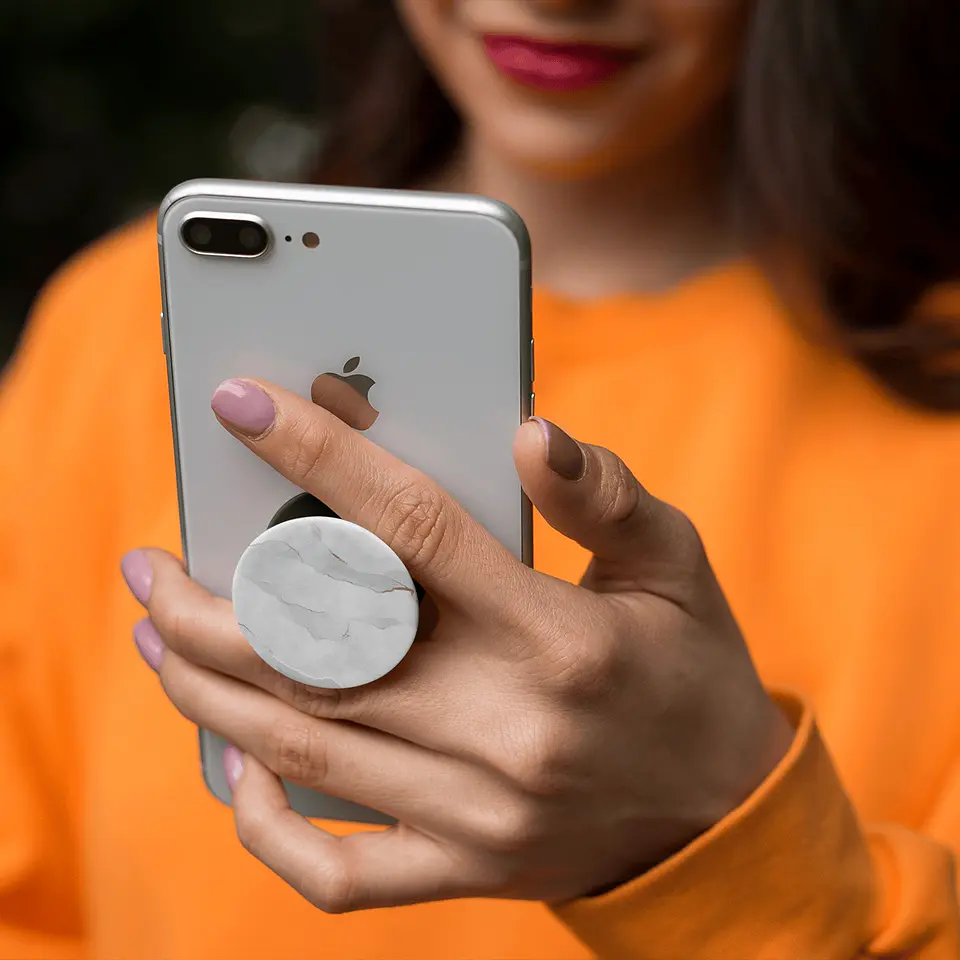 Pop Socket Mármore Branco 3