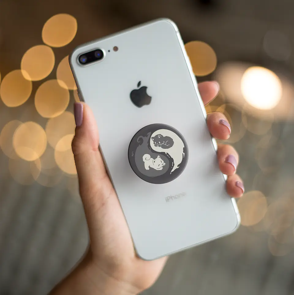 Pop Socket Gatinhos Yin Yang 3