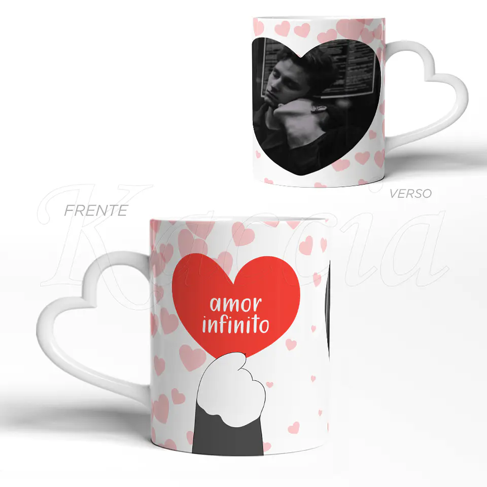 Caneca Personalizada Lovely Cat com Foto 5