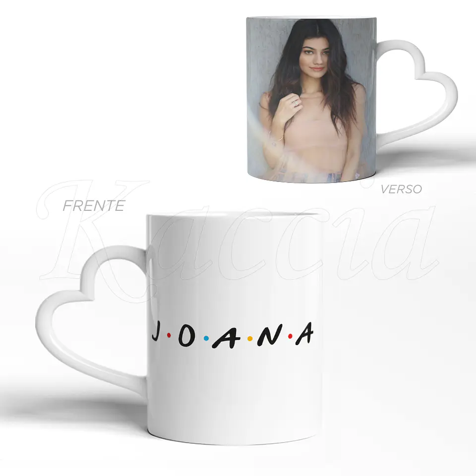 Caneca Personalizada Nome com Foto Estilo Friends 5