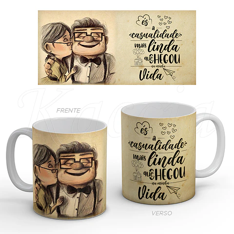 Caneca Casualidade Mais Linda Carl e Ellie Up