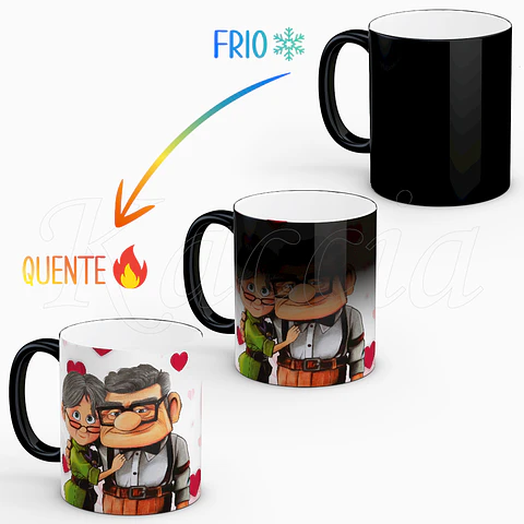Caneca Juntos Até Sermos Velhinhos Carl e Ellie Up