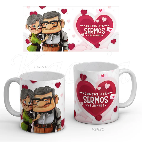 Caneca Juntos Até Sermos Velhinhos Carl e Ellie Up