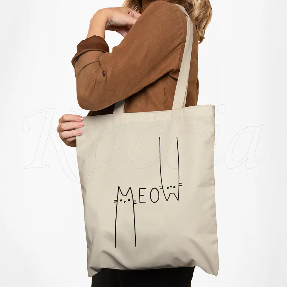 Saco Tote Bag Meow 4