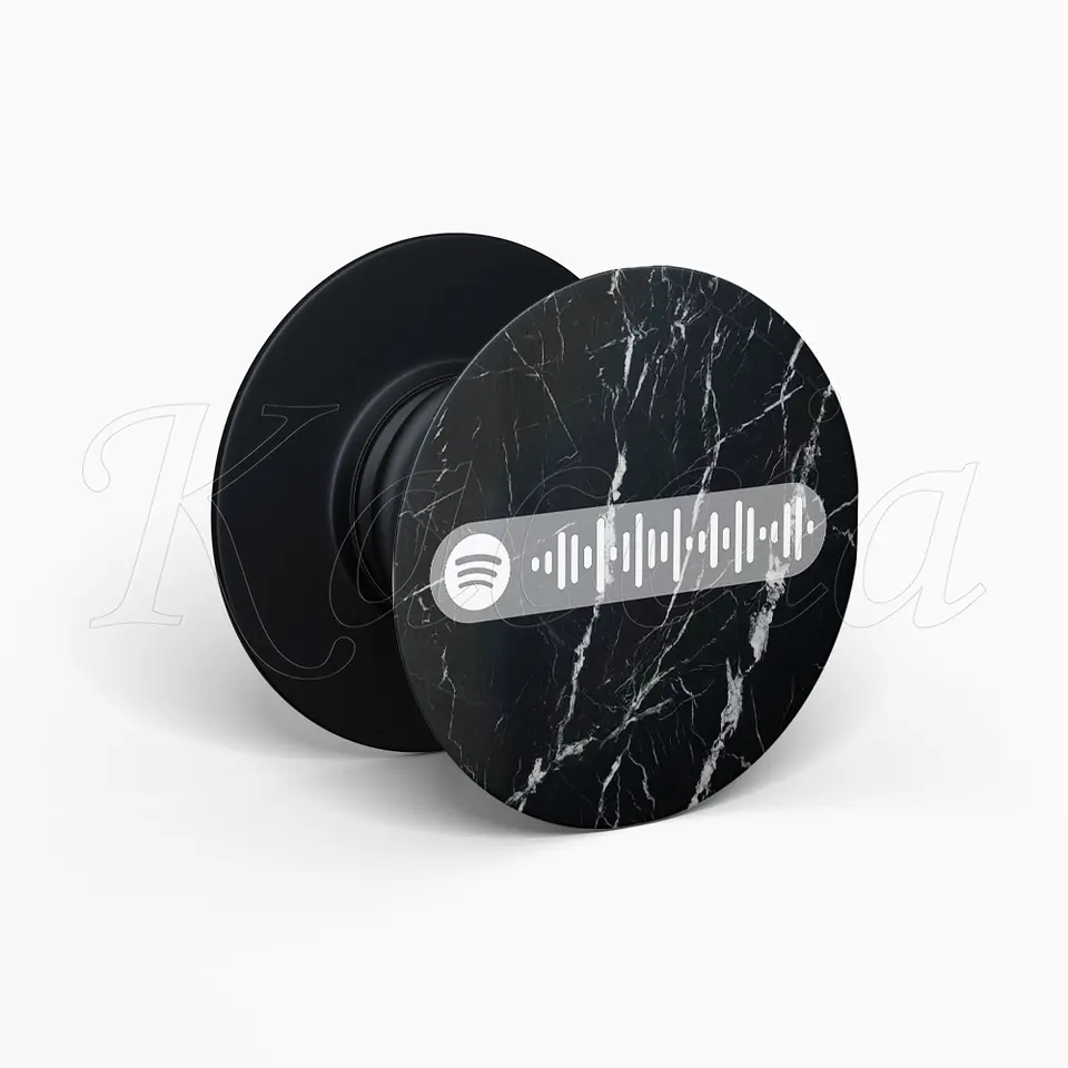 Pop Socket Personalizado Spotify Mármore Preto 2