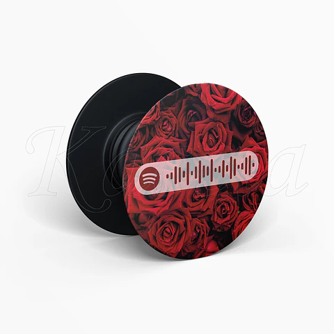 Pop Socket Personalizado Spotify Rosas