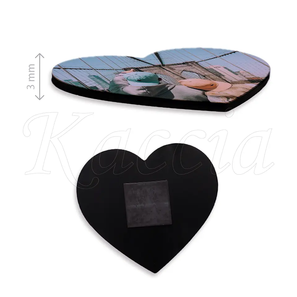 Íman Personalizado Coração com Foto 3