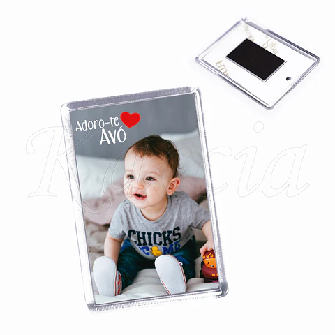 Íman Personalizado Acrílico com Foto e Frase